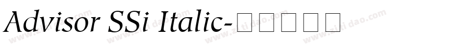 Advisor SSi Italic字体转换